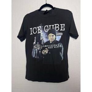 Ice Cube T-Shirt Black Short Sleeve Size XS AmeriKKKa's Most Wanted